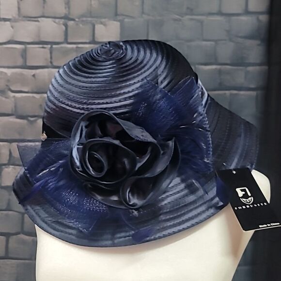 Forbusite Navy Kentucky Derby Hat - Picture 1 of 10